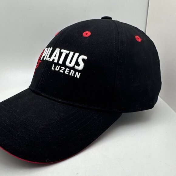 Pilatus Luzern Cap, Hat Black Embroidered Adjustable - Picture 2 of 5